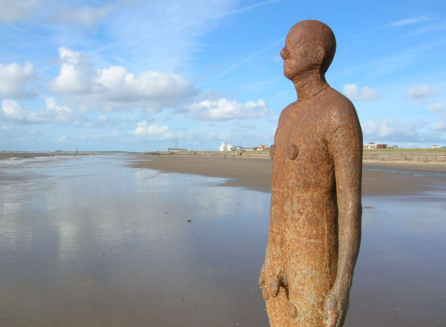 Another Time, on Crosby Beach near Liverpool is a cast iron figure of a man which is set to be recreated in Folkestone