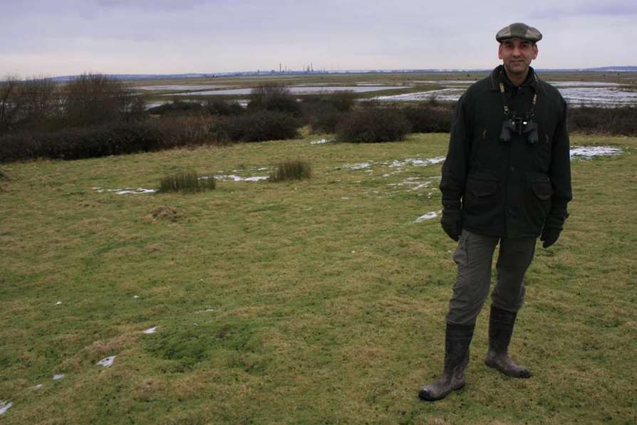 RSPB officer Rolf Williams at the Northward Hill reserve