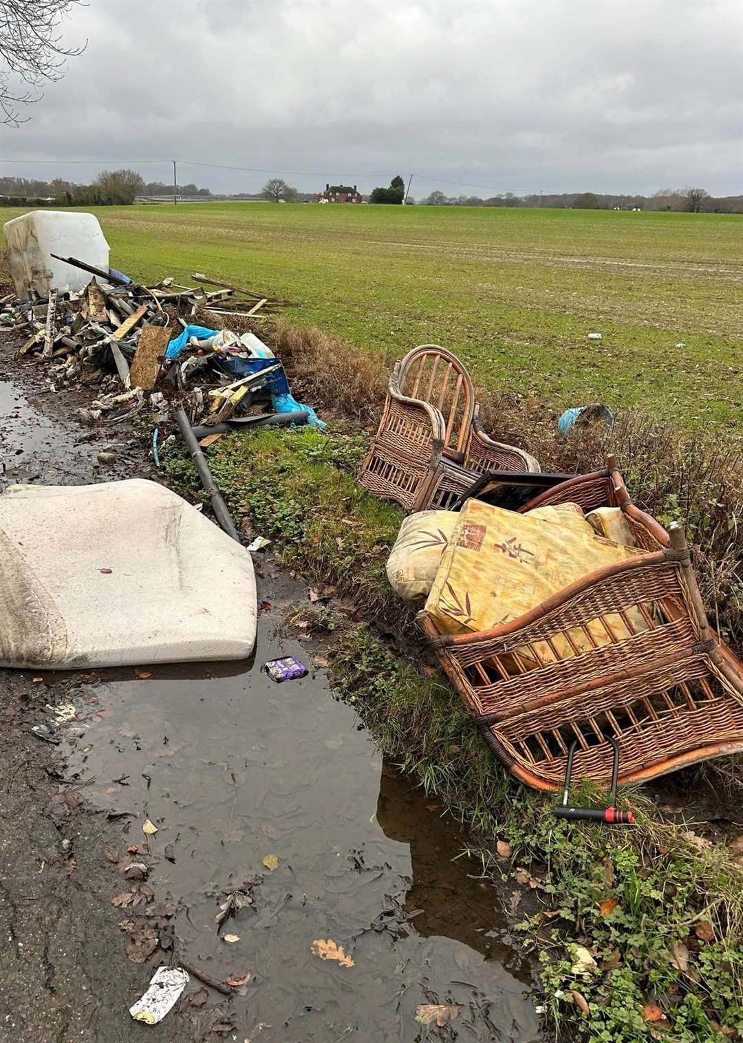Garden furniture were some of the items left on Parsonage Lane, Bobbing. Picture: Mick Connor