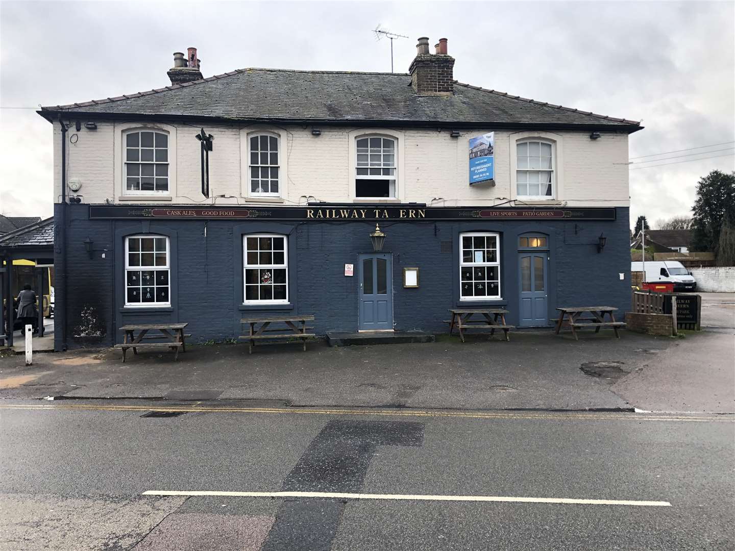 The Railway Tavern in Station Road, Longfield was full of punters when the arsonist struck