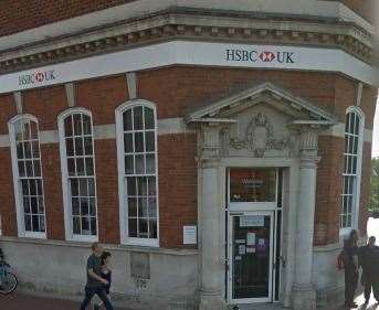 One of the attempted thefts happened at HSBC in Tonbridge High Street Picture: Google