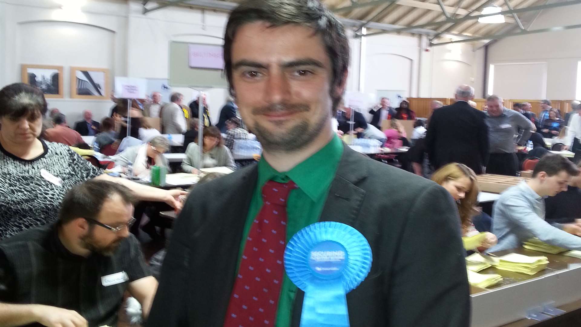 Tory Neil Baker happy after his win in Tankerton