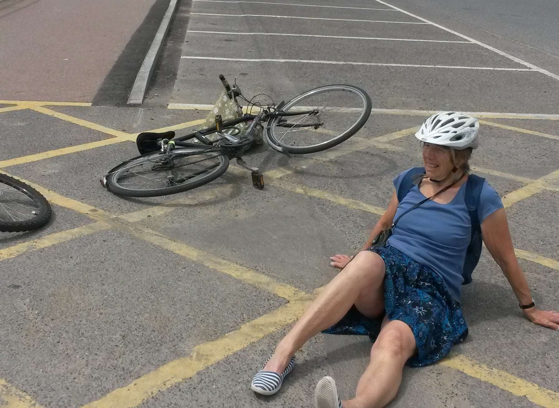 Cyclist Dawn Shoard struck a kerb installed by Kent County Council which she says was not "prominent" enough