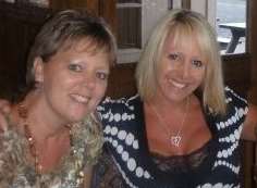 Kerry Rubins with her good friend Julie Mortimer who passed away in 2010