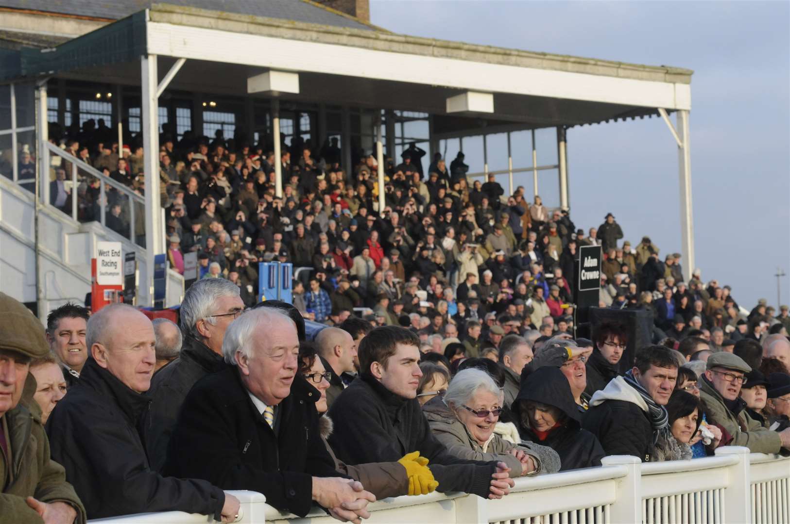 The sun came out for the large crowd during the track's final event in December 2012