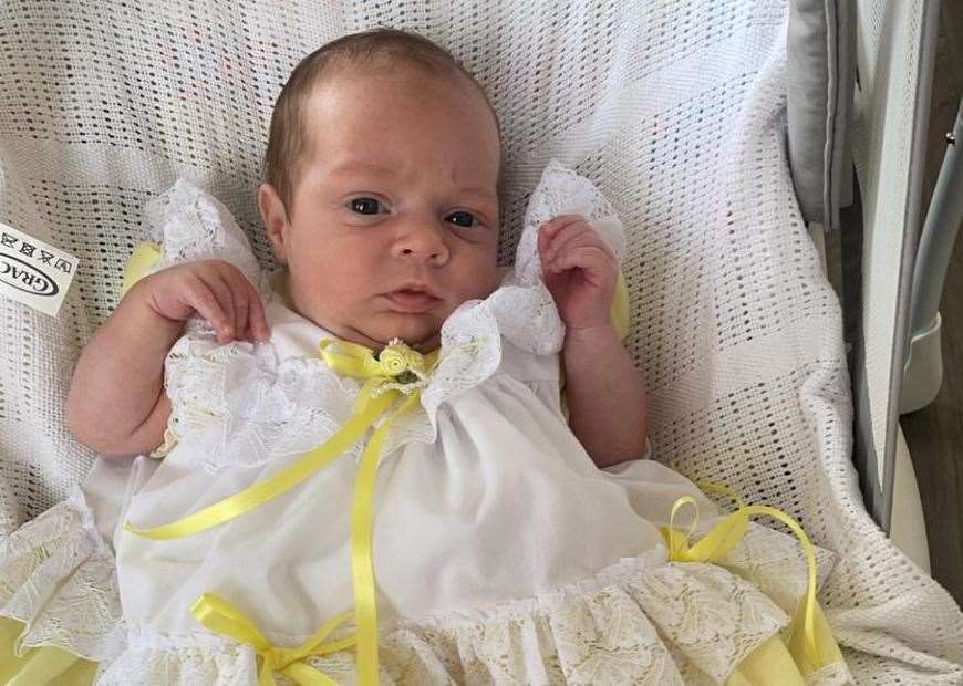 Rachel Devall’s two-month old baby Olive died after a cardiac arrest. Picture: Rachel Devall