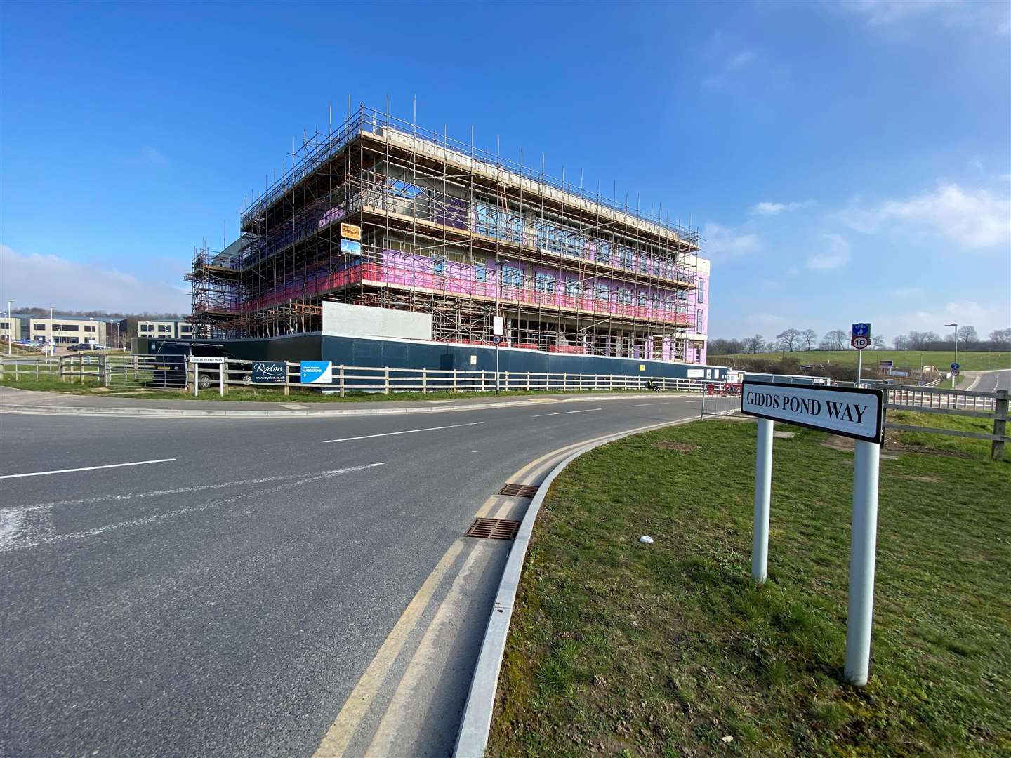 The Maidstone Innovation Centre - pictured as work continued in the spring of this year - is almost ready to open