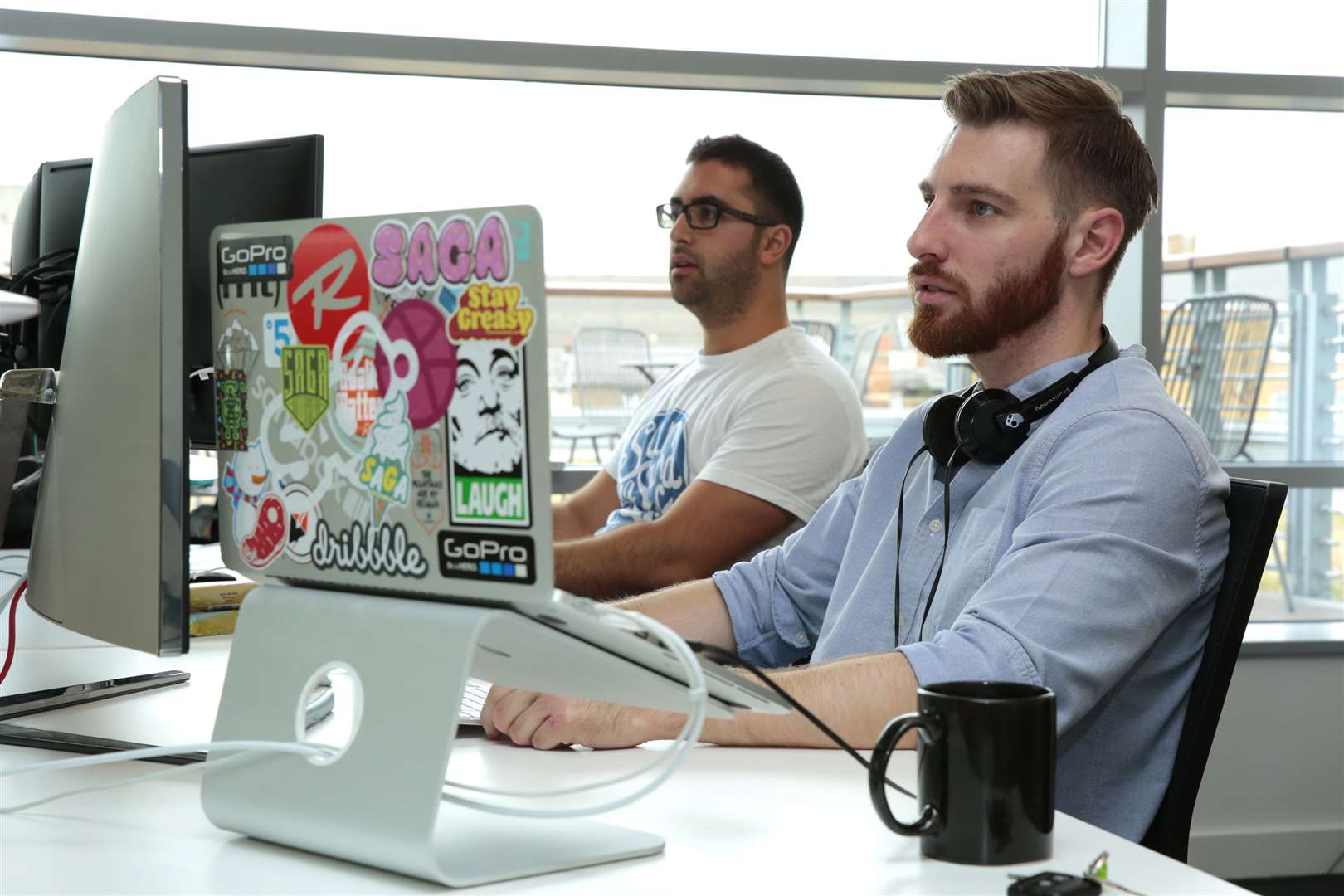 From left, Ahmed Nuaman of Firestarter Media and Craig Dennis of Simple Bit Design