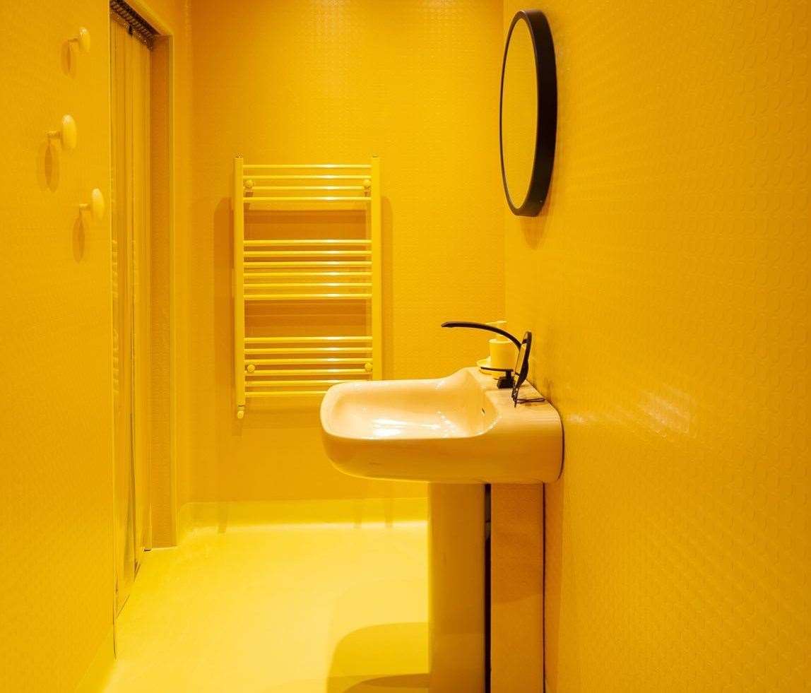 Polly Chromatic spent six months decorating the creative features, such as the rubber duck inspired bathroom. Picture: Ollie Harrop
