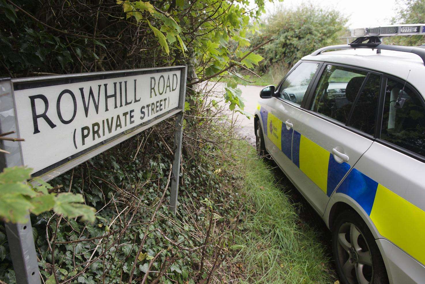 Police cordon near the scene of an incident in Rowhill Road