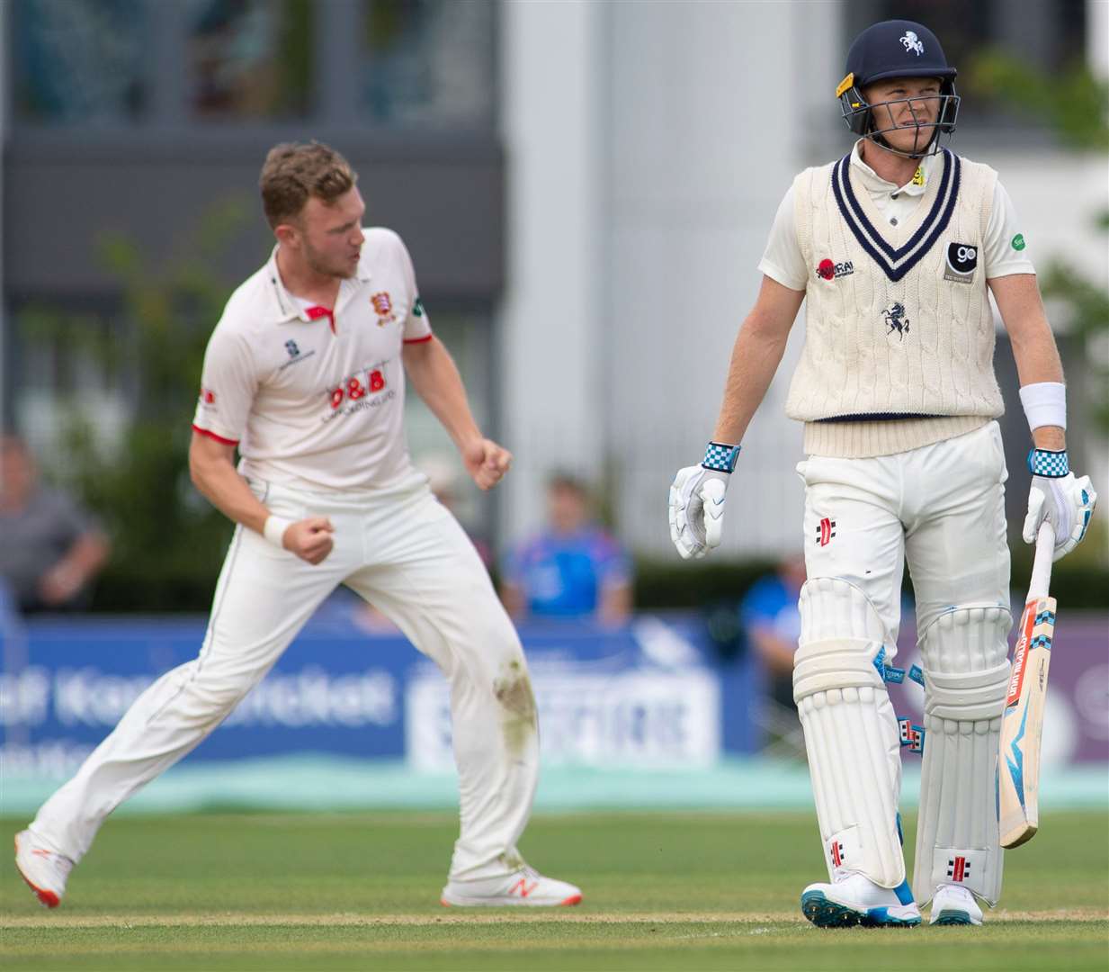 Kent skipper Sam Billings managed just one run in his first Championship game of the season since returning from a shoulder injury Picture: Ady Kerry