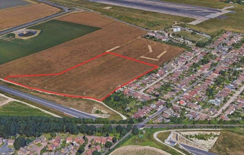 An overview of the site at Cliffsend. Picture: Pegasus/Monson Homes