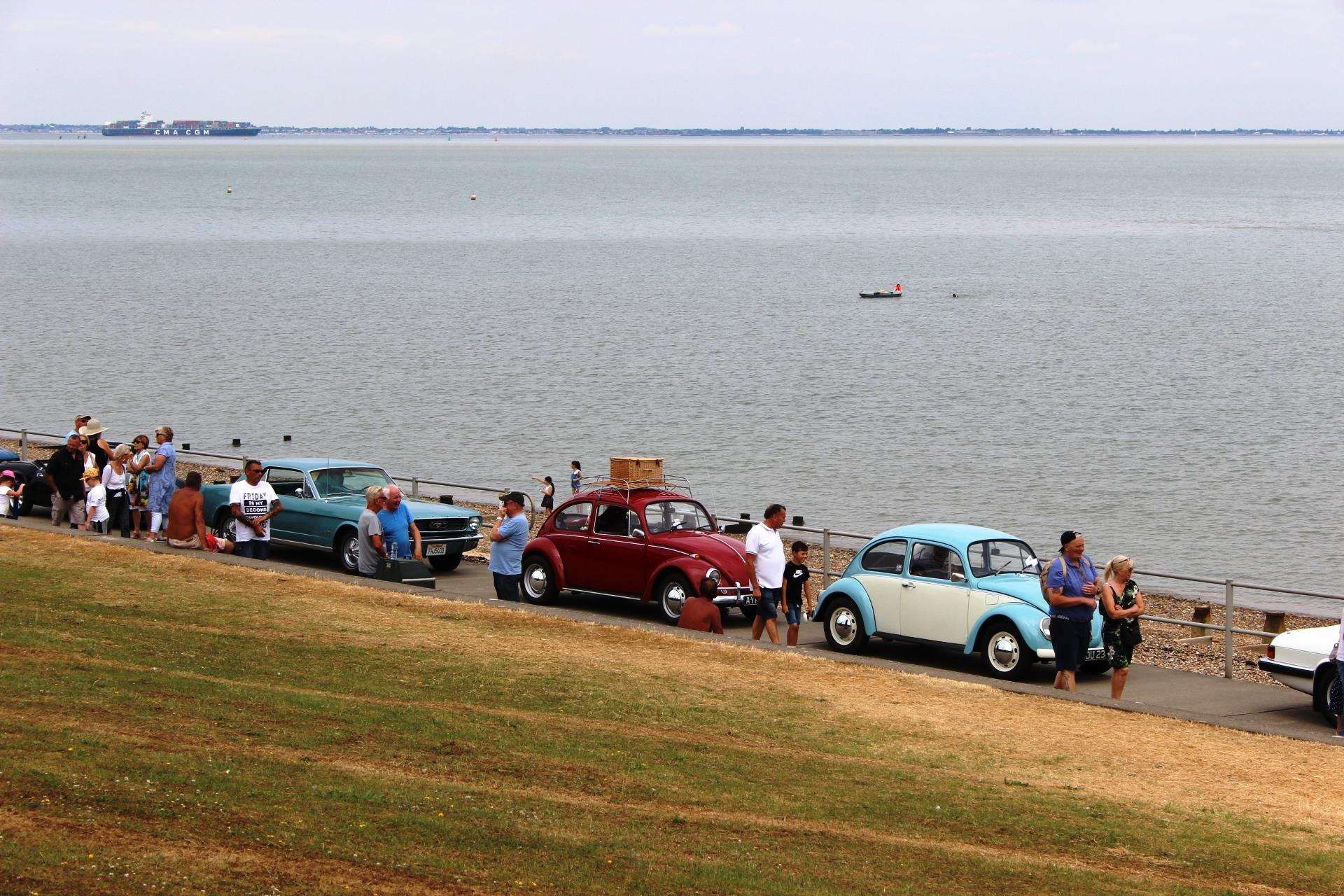 More than 110 cars on the Sheppey seafront at Minster Leas on Sunday (3206571)