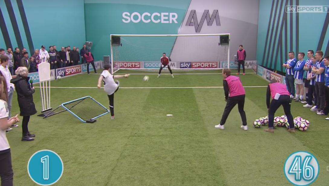 Goalkeeper Dan Cook in action on Soccer AM Picture: Soccer AM