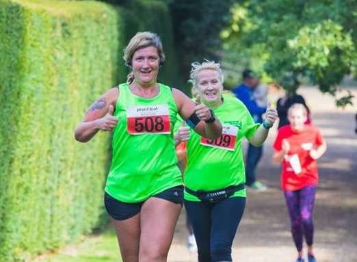 Justine Barringer, pictured taking part in a charity run
