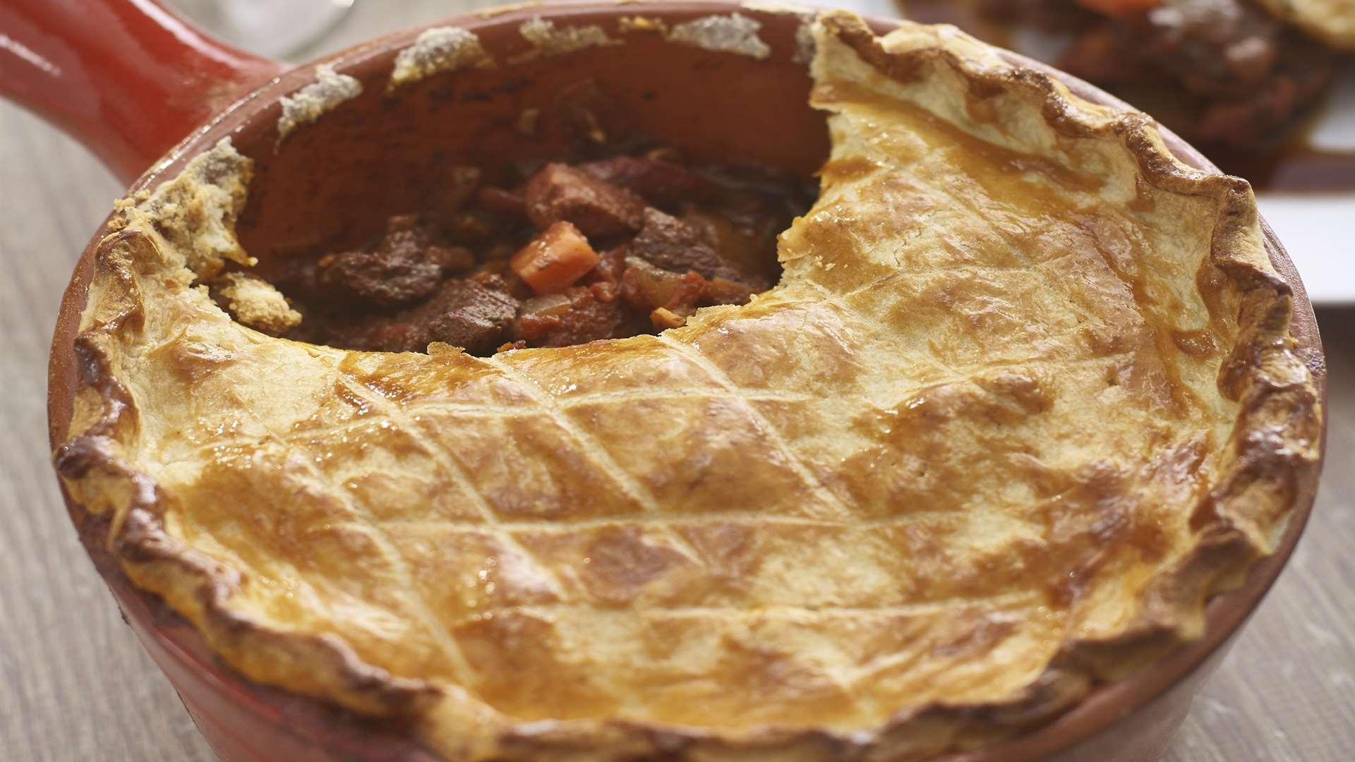 A cooked pie