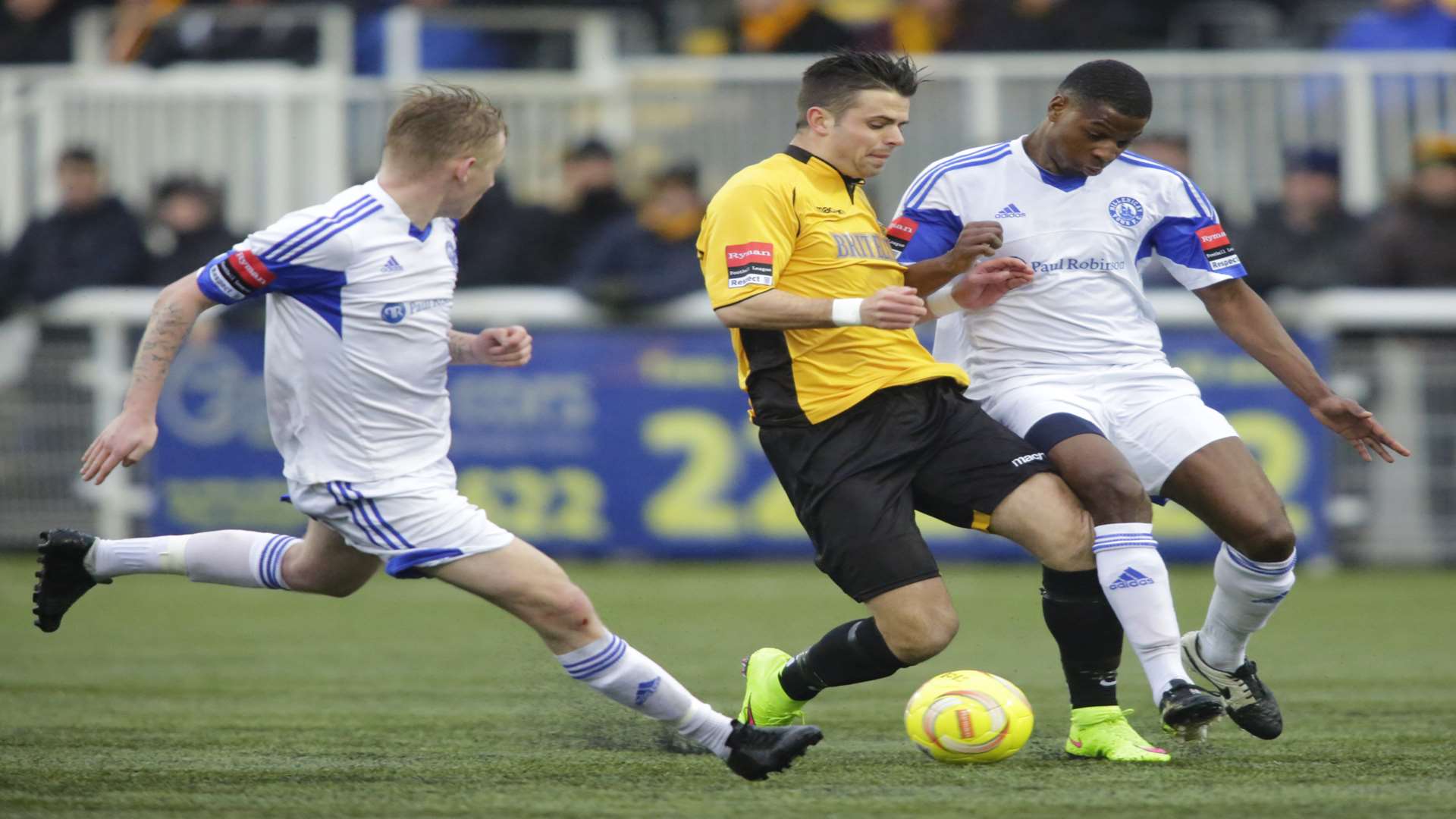 Ben Greenhalgh in action for Maidstone against Billericay Picture: Martin Apps