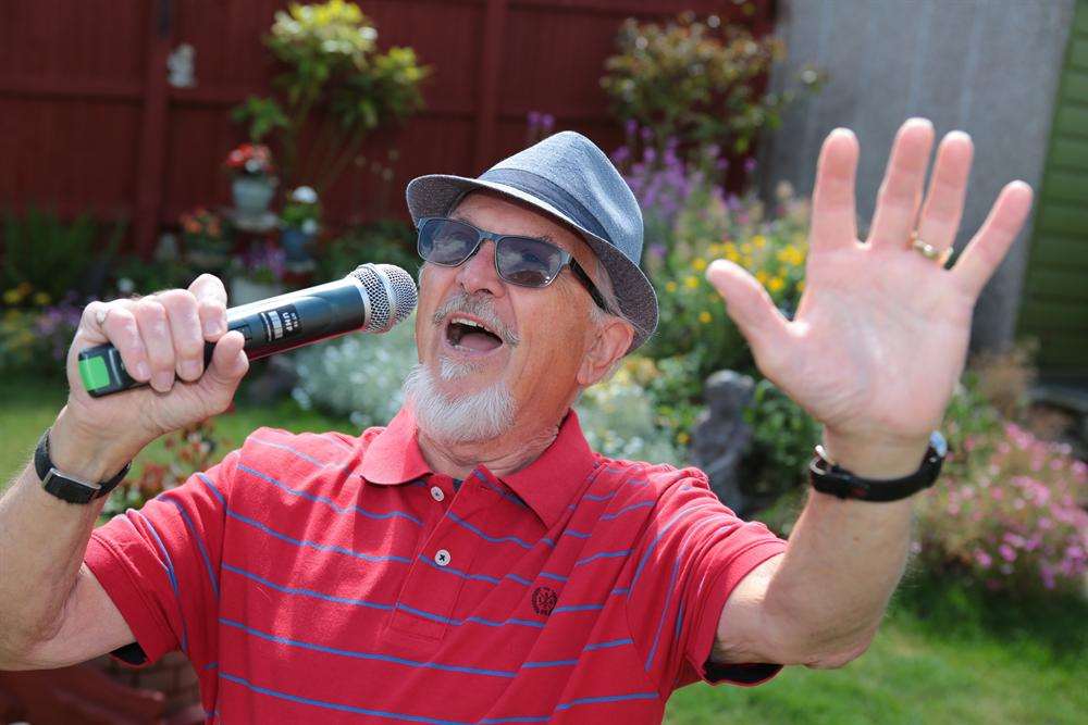 Singing pensioner David Hoffman