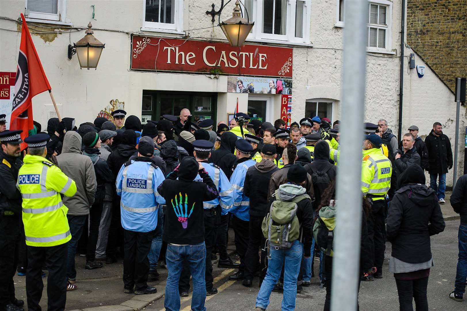 Scenes from the Dover disturbances. Picture: Alan Langley