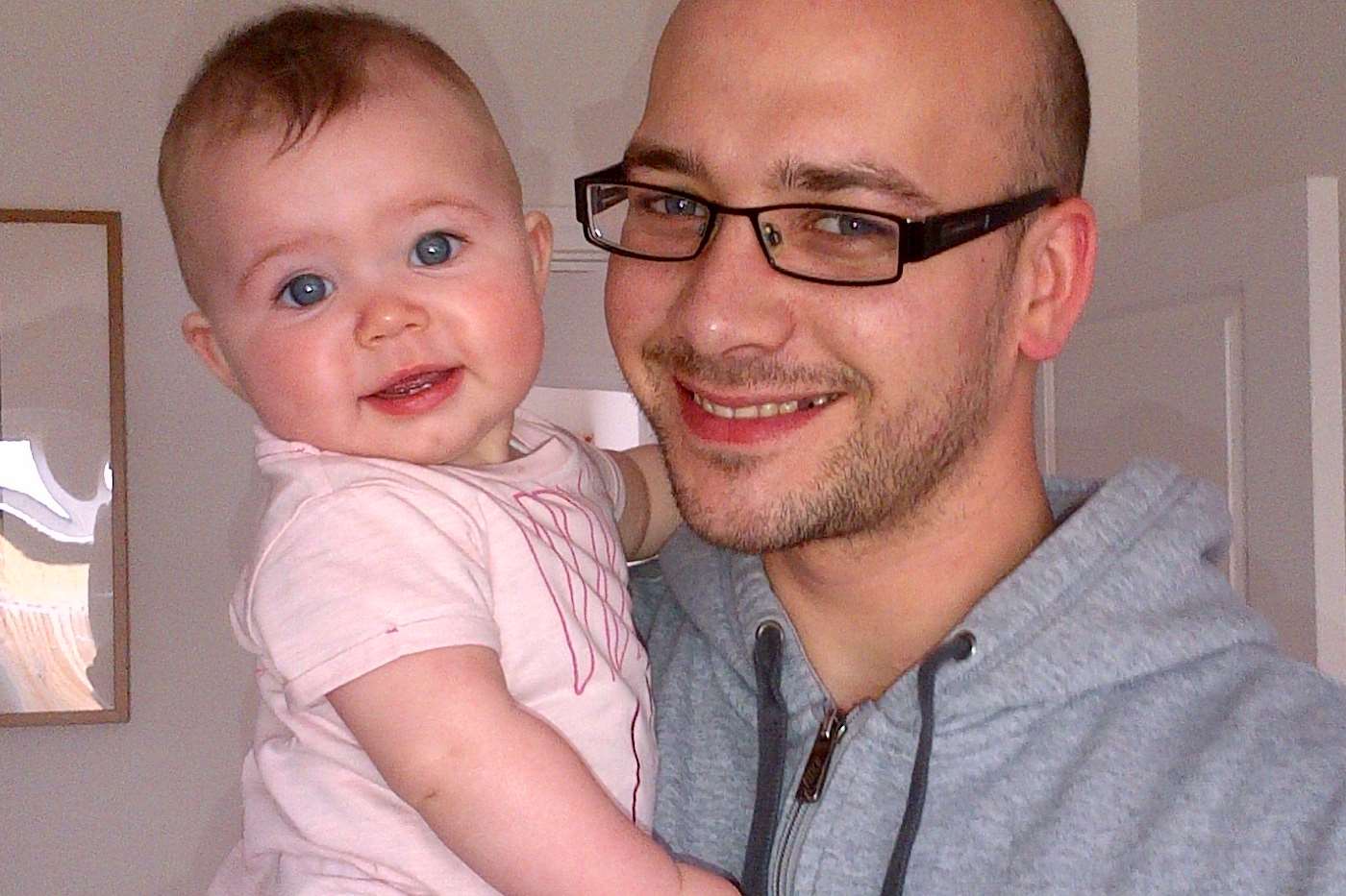 Edward Stanley, who died in a crash with a lorry, with his eight-month-old daughter Willow