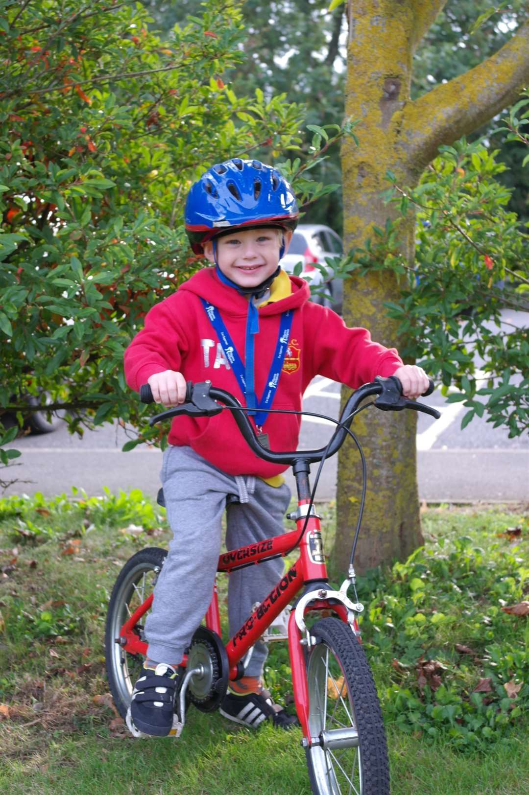 Thomas Allan cycled five miles in aid of Pilgrims Hospices and Special Care Baby Unit