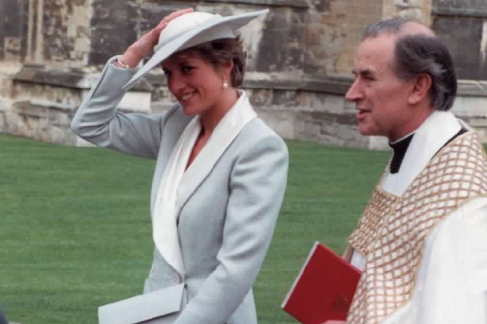 Princess Diana with Dean, Very Rev John Simpson