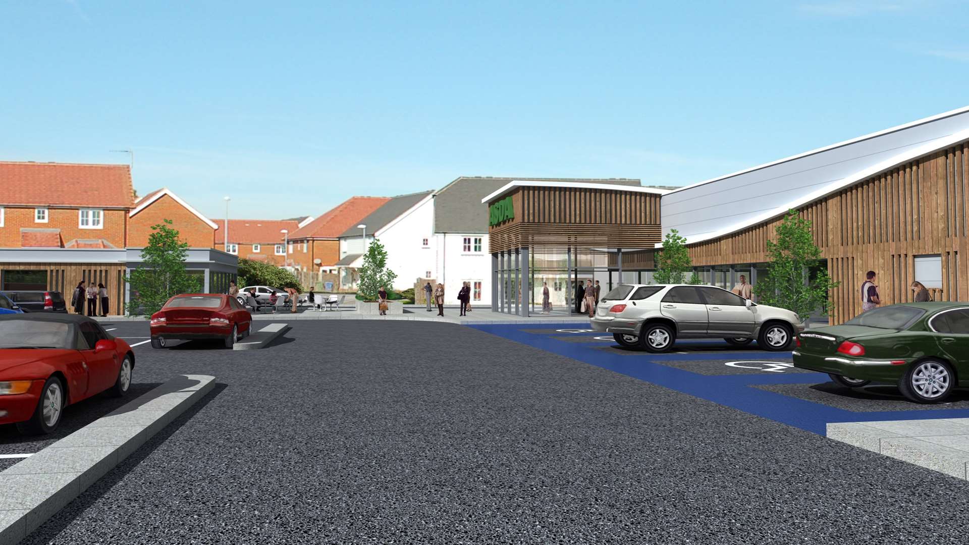 Computer generated image of how the Asda would look