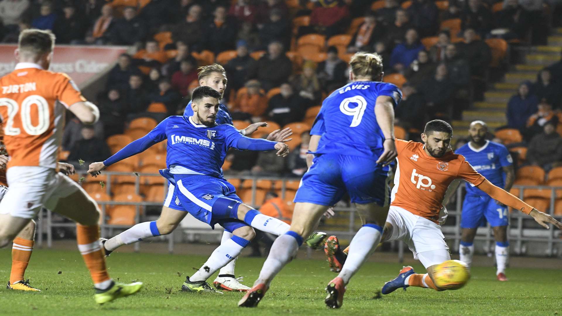 Conor Wilkinson fires a shot at goal Picture: Barry Goodwin