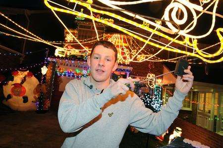 Andy Broad's son Aaron is responsible for putting up the decorations at their Cliffe Woods home