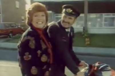 Whistling Postman Dale Howting gets a surprise visit from Cilla Black in 1990