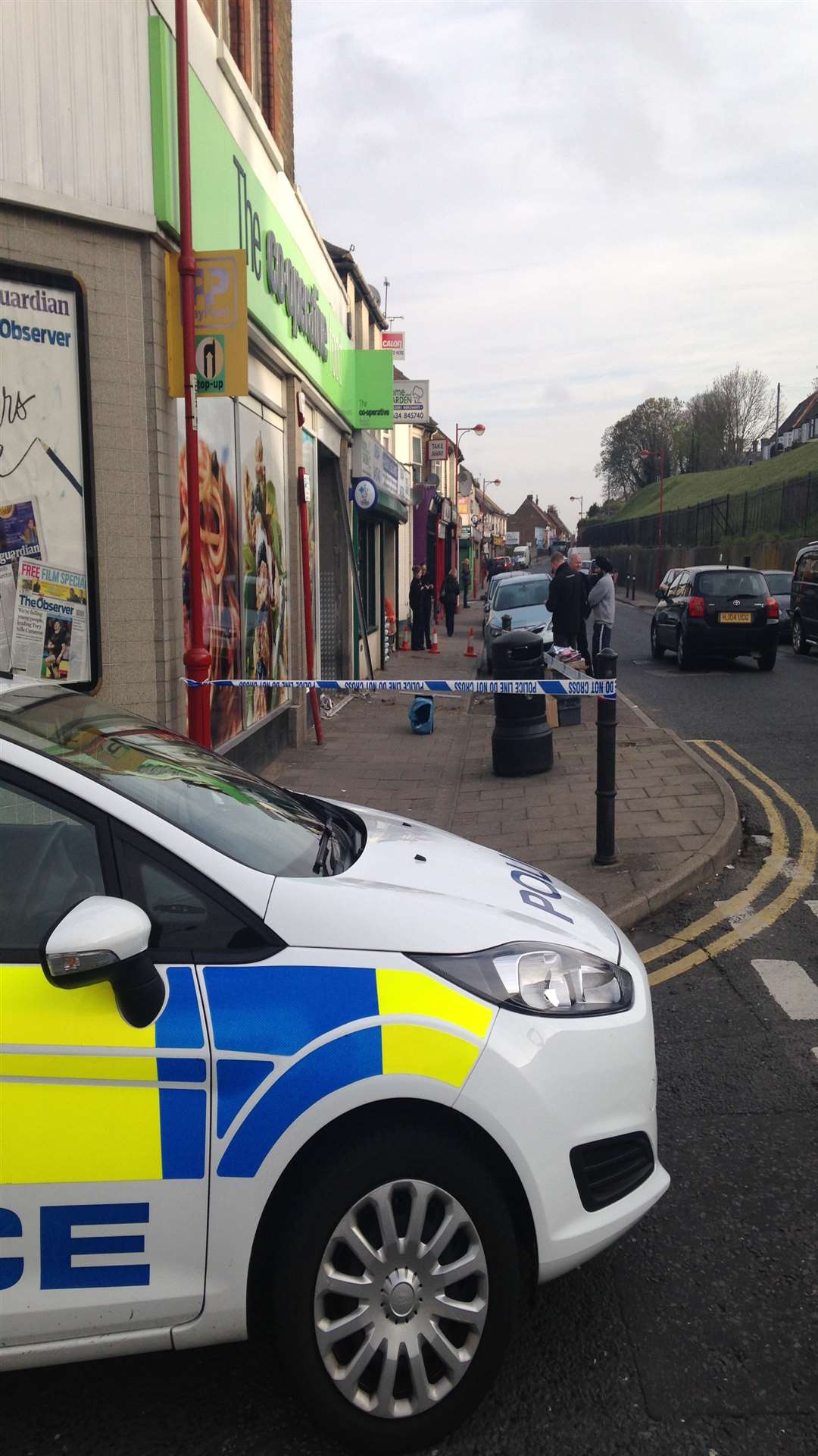 Police are at the scene of the ram raid