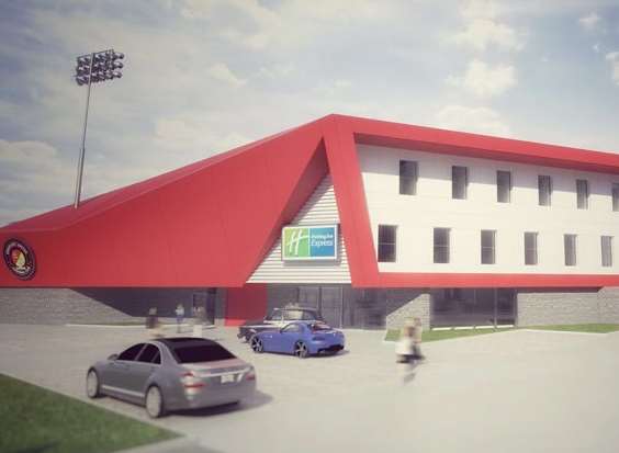 An artist's impression of how Plough End will look. Picture courtesy of Ed Miller at Ebbsfleet United FC