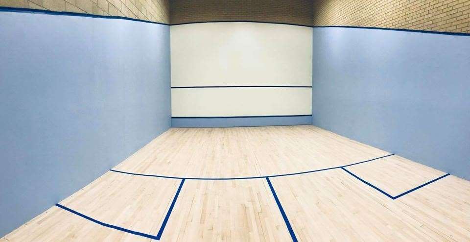The new look squash court at Sandwich Sports and Leisure Centre