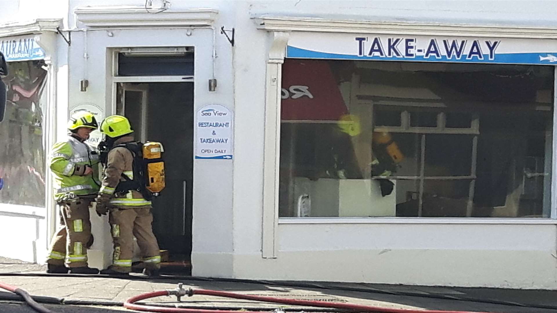 Fire at Sea View fish and chip shop in Deal