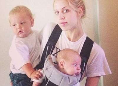 Peaches Geldof with sons Astala (left) and Phaedra in a picture posted on Instagram