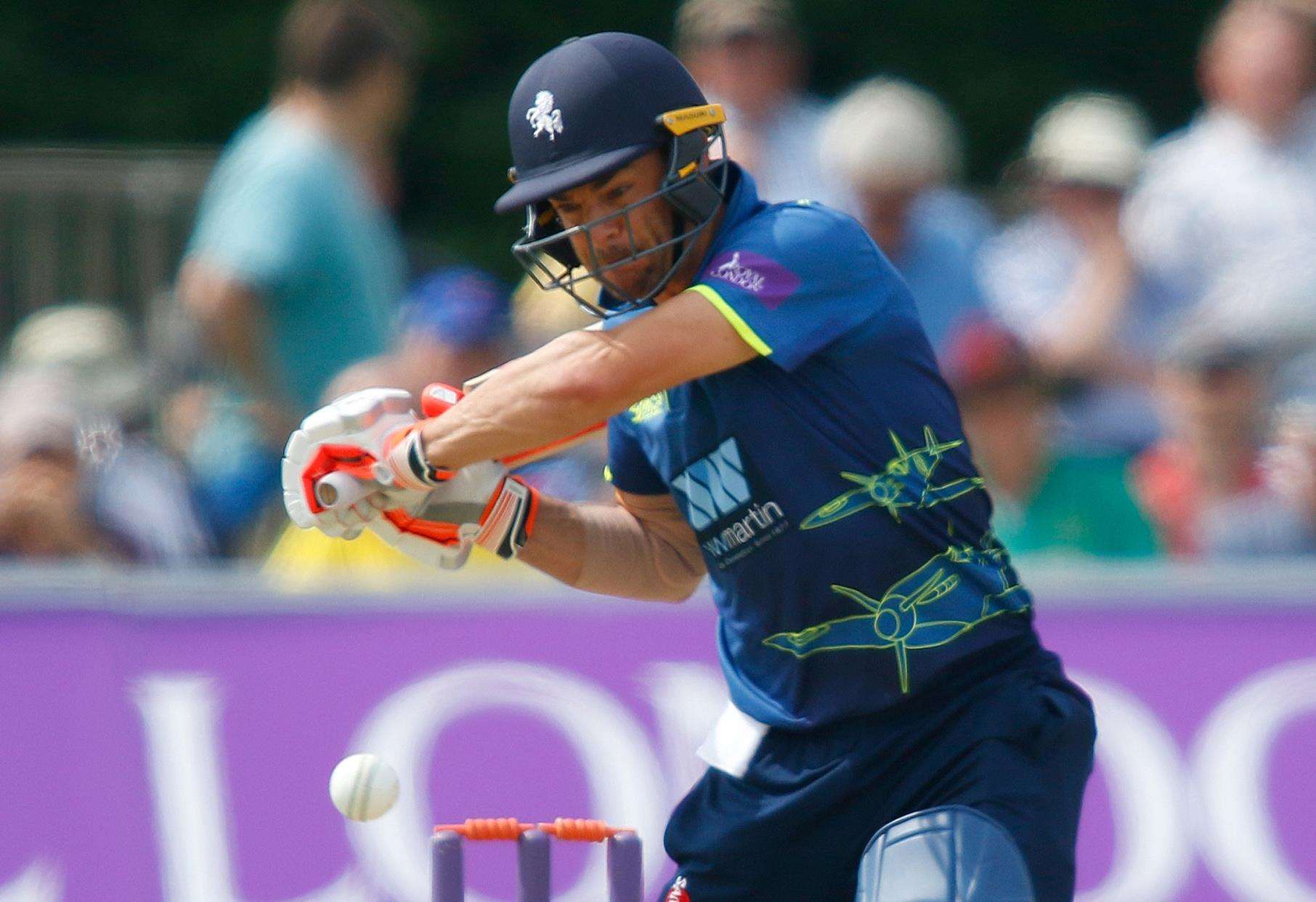 Heino Kuhn was in the runs for Kent against Gloucestershire at Beckenham on Sunday. Picture: Andy Jones