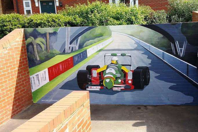 A mural at Kemsley Fields play park