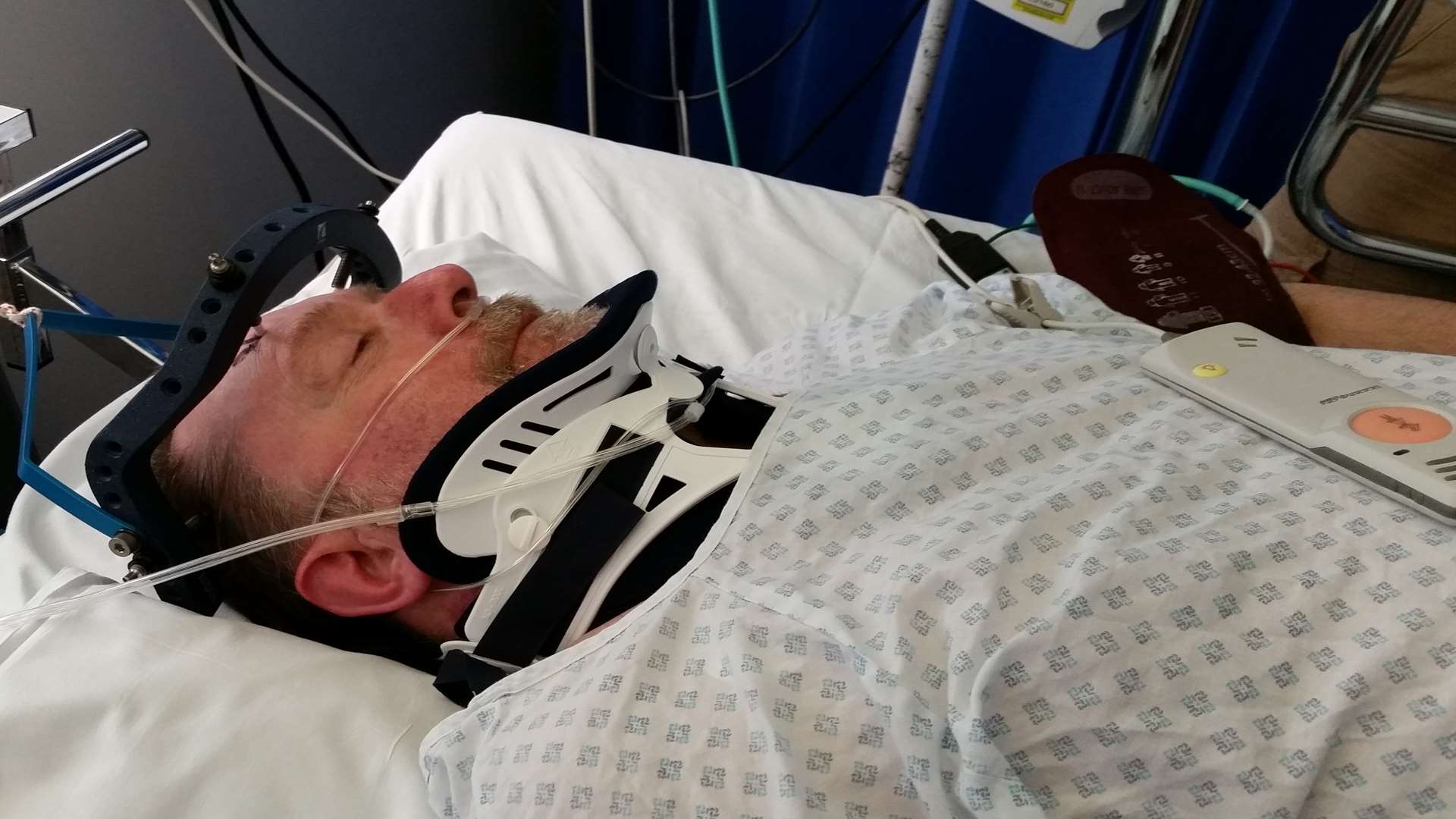 Doug Caddell in hospital