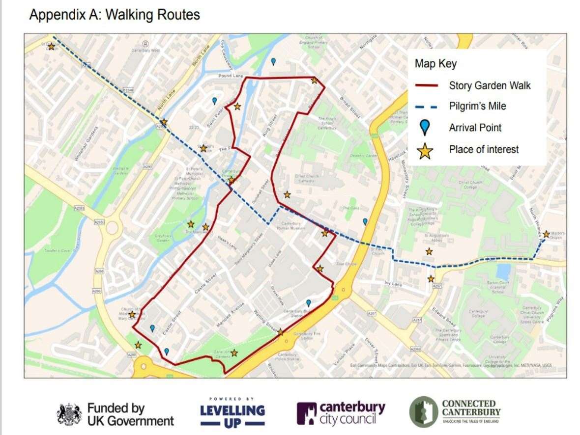 Canterbury City Council's proposed new walking routes