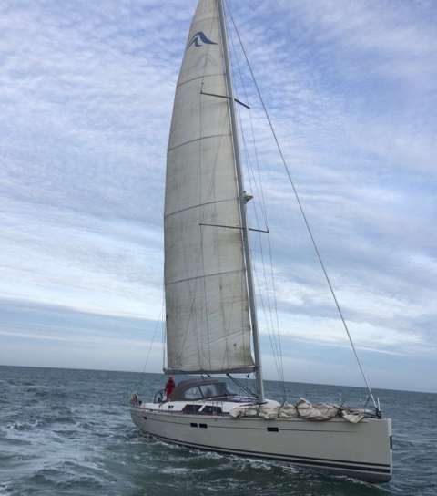 The yacht was sailing between Ramsgate and Eastbourne when it ran into trouble