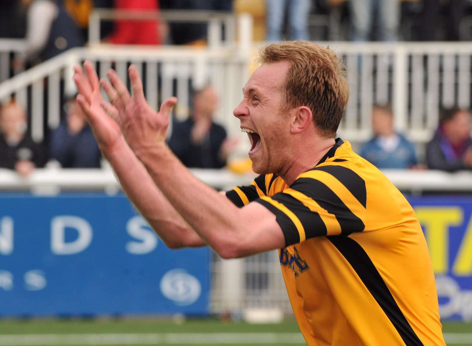Stuart Lewis hit it off with Maidstone fans Picture: Steve Terrell