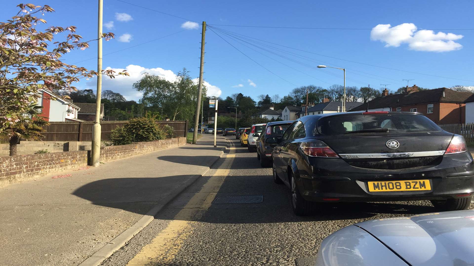 Traffic in Ashford as a result of the traffic lights problem. Pictures: Steve Salter