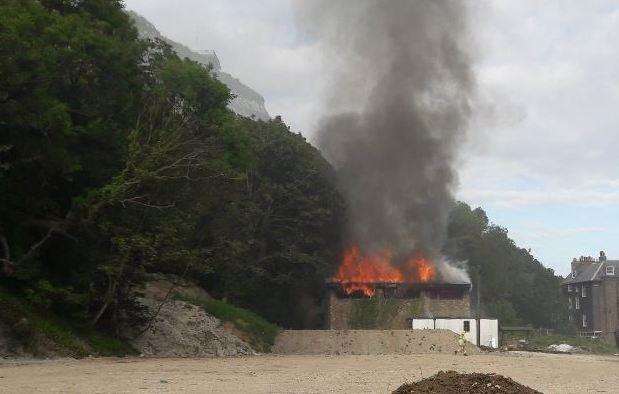 A fire has broken out in a building in Townwall Street, Dover, picture Liam Voller