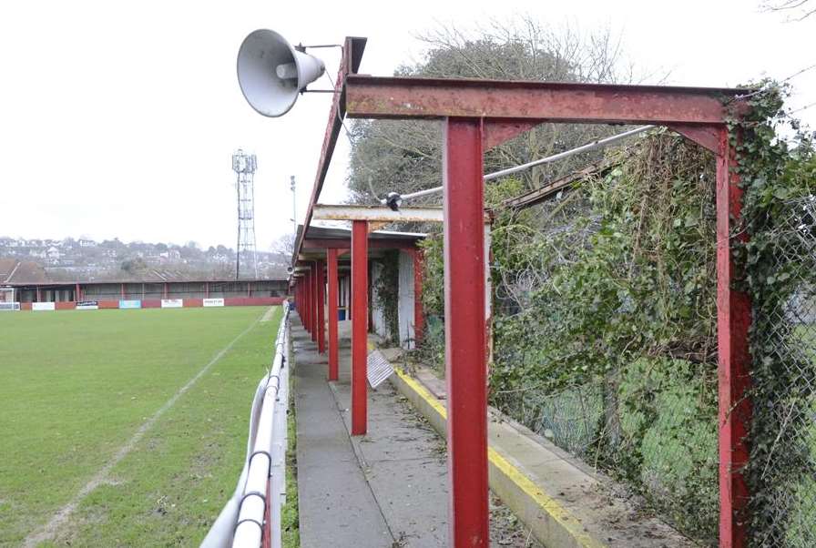 The damaged section of terracing at Reachfields (Pic: Gary Browne)