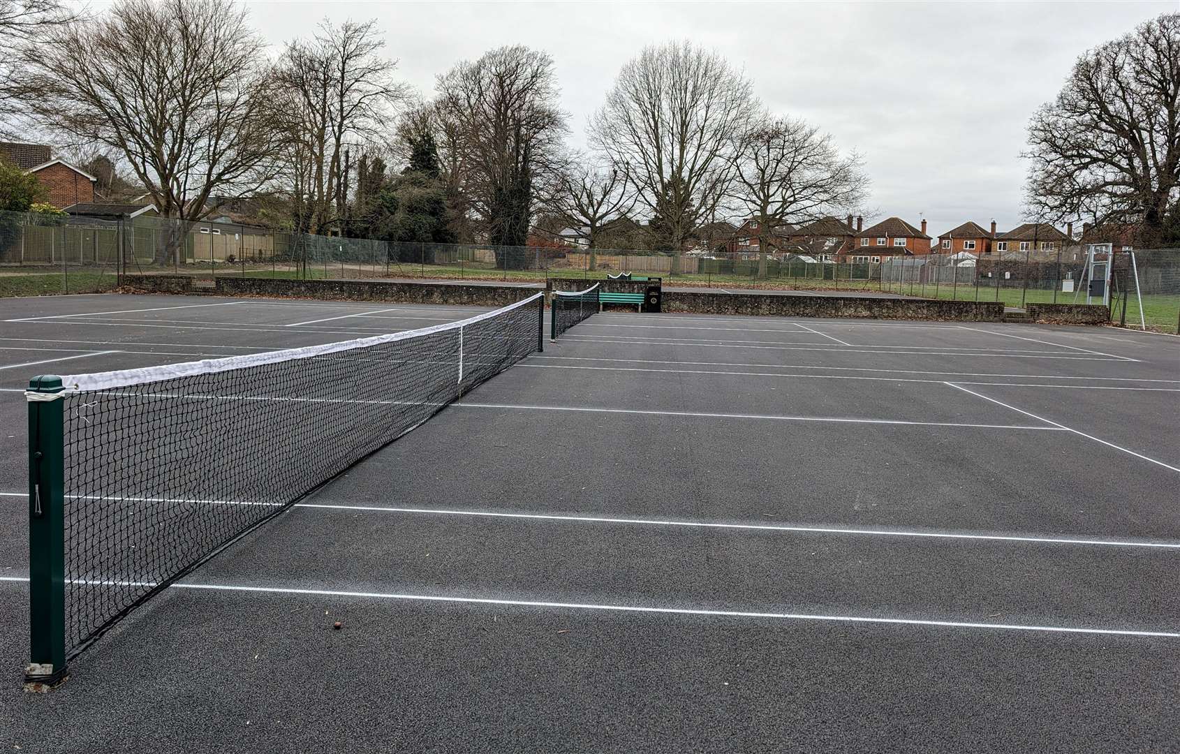 The revamped tennis courts in King George V Playing Fields. Picture: Swale council