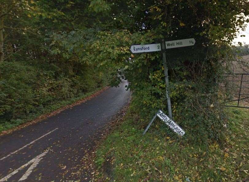The incident happened near Castle Farm Lane, Sevenoaks. Picture: Google.
