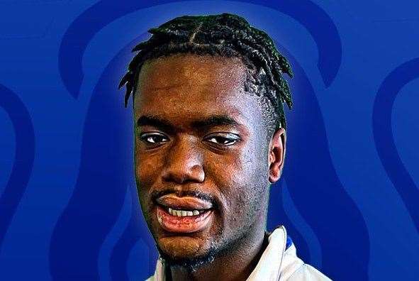 Striker Obed Yeboah, who has joined Margate on dual registration from Tonbridge, is the nephew of former Premier League star Tony Yeboah. Picture: TAFC