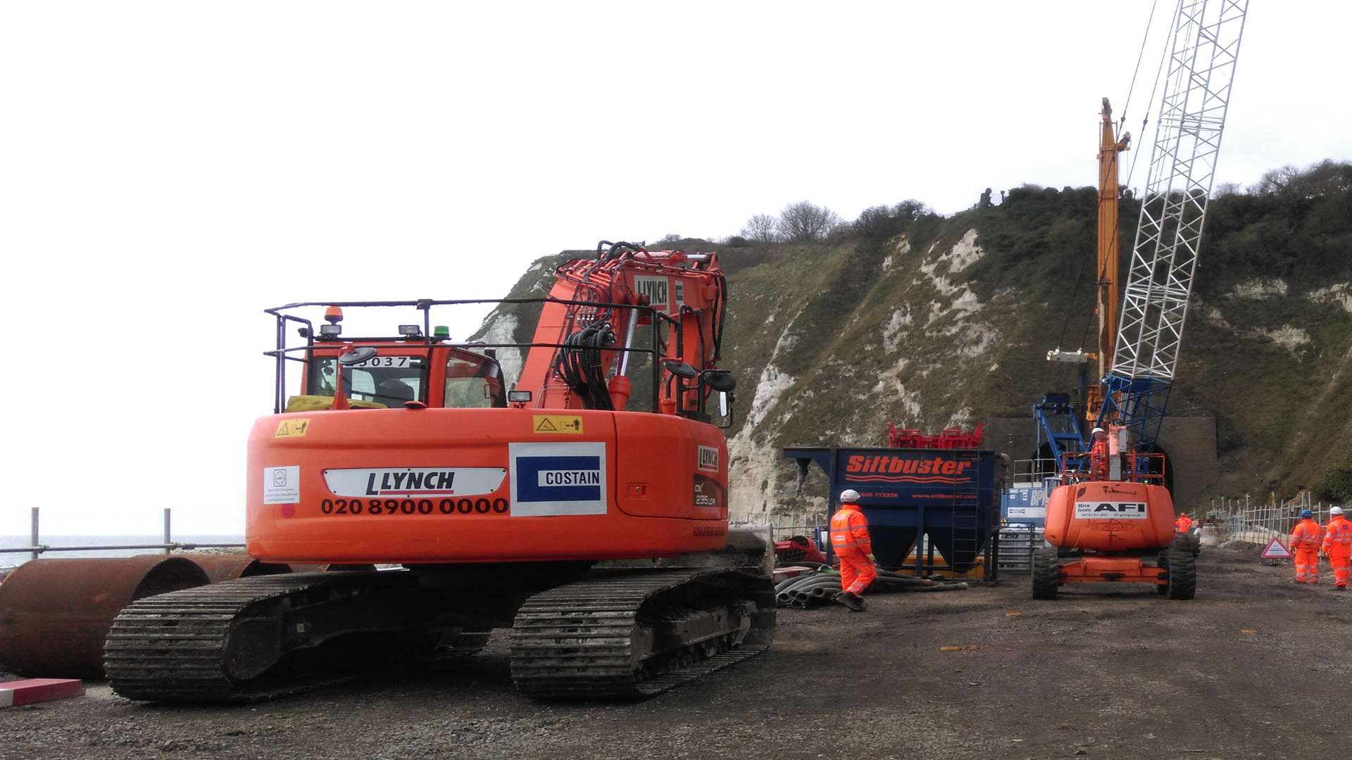 Heavy machinery's been brought in to help with the £44m project