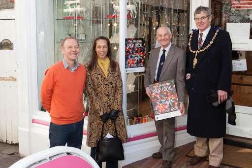 Don Beaton, Helen Grant MP, Ivan White chairman of Maidstone FSB and the Mayor, Cllr Richard Thick