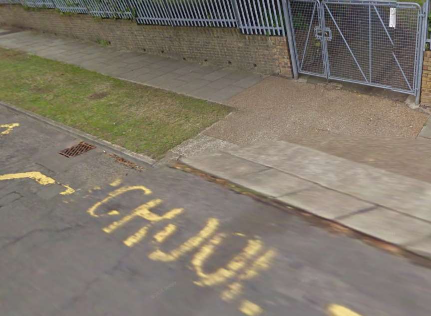 The road marking was due a spruce up, but now has a spelling error instead. Picture: Google Maps